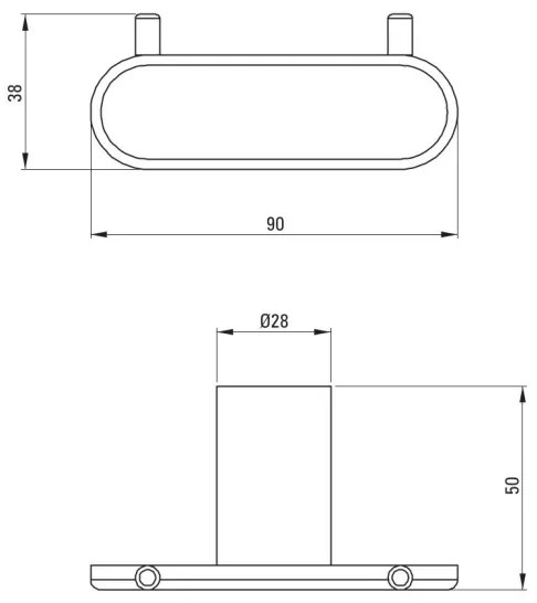 Deante ADR_0121 - Gancio da parete ROUND cromo lucido