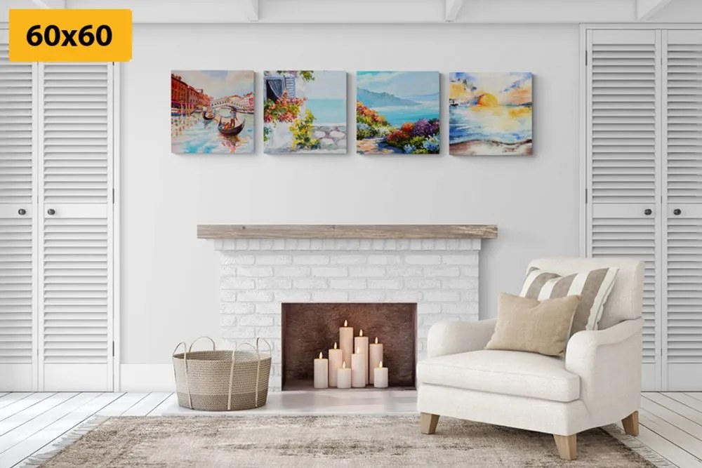 Set di quadri – Paesaggio dipinto