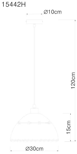 Globo 15442H - Lampadario su filo REX 1xE27/60W/230V