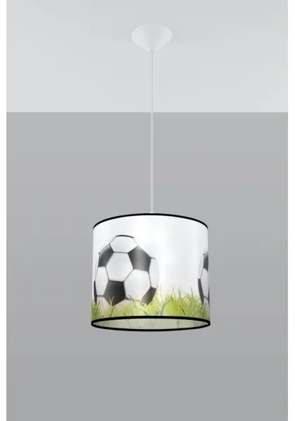 Sollux SL.1428 - Lampadario a sospensione per bambini FOOTBALL 1xE27/15W/230V diametro 30 cm