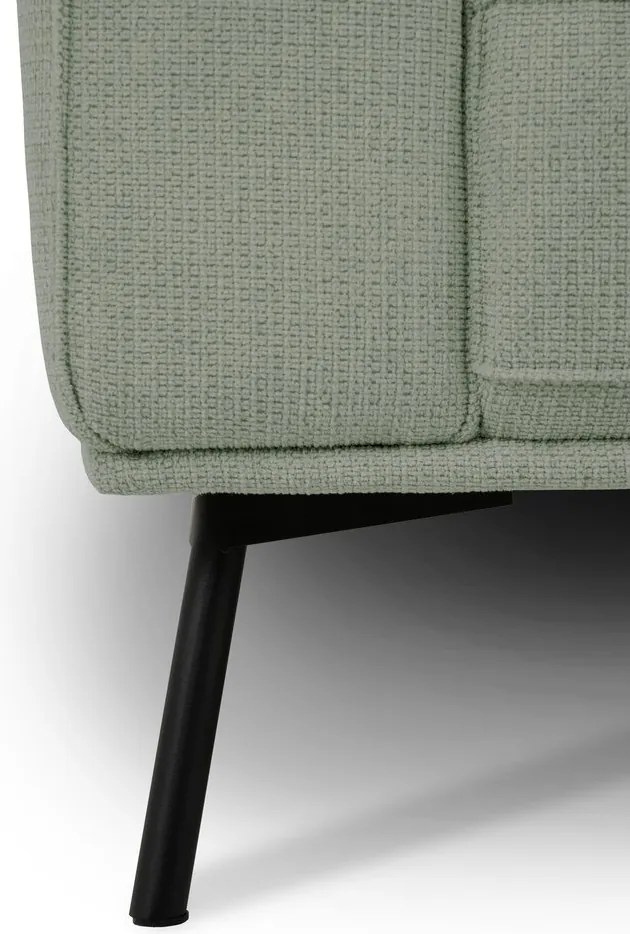 Divano angolare verde (con penisola a destra/a L) con rivestimento in ciniglia Amsterdam – Scandic