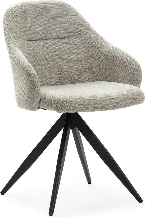 Set di sedie da pranzo grigio chiaro in imbottito con braccioli 2 pz Tamara – Marckeric