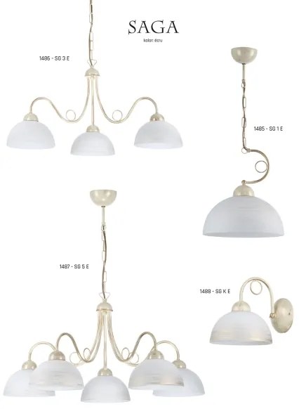 Jupiter 1485 - Lampadario a sospensione con catena SAGA 1xE27/60W/230V