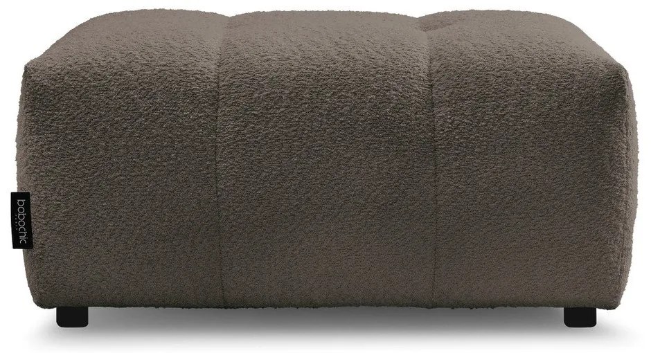 Poggiapiedi marrone con rivestimento in bouclé Roxelane – Bobochic Paris