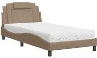 Letto con Materasso Cappuccino 100x200cm Similpelle 3208779