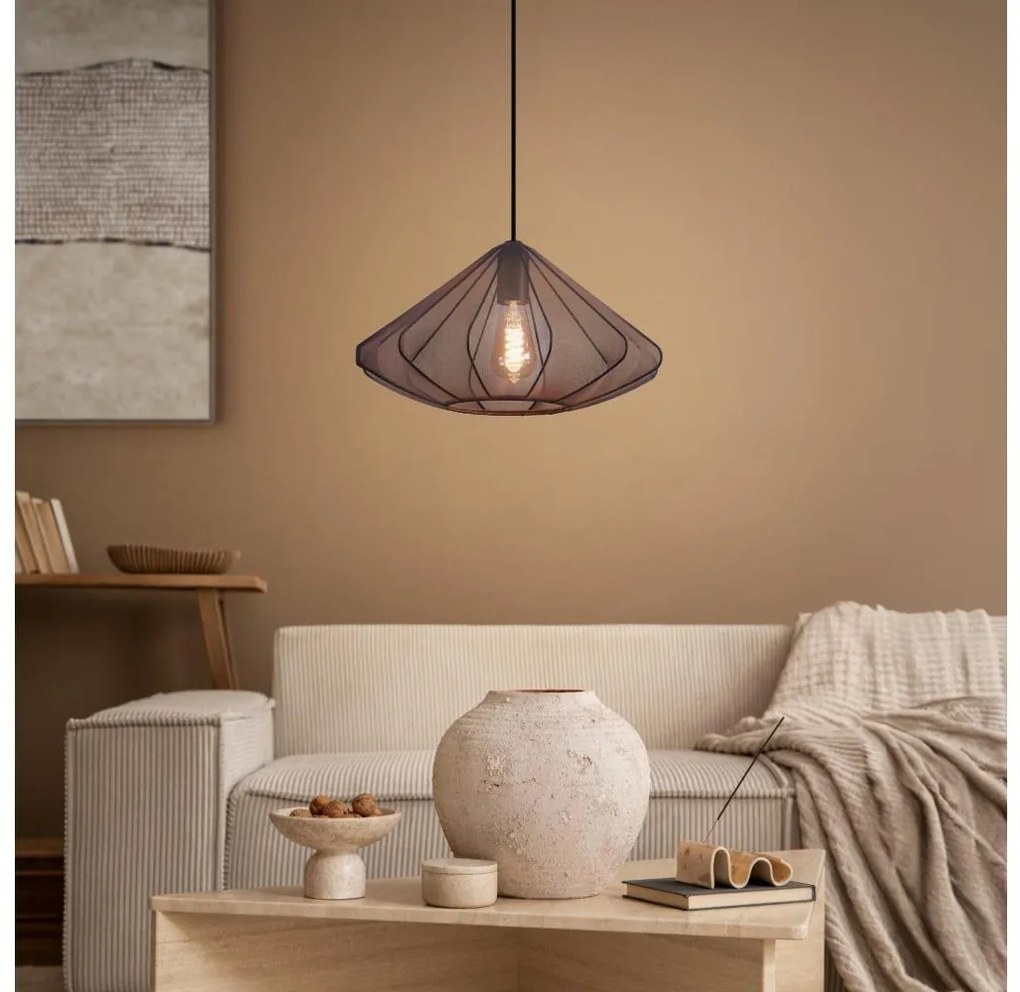 Eglo 43995 - Lampadario a sospensione con filo DOLWEN 1xE27/40W/230V diametro 42,5 cm nero