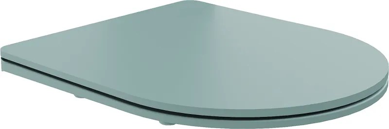 Mexen sedile WC a caduta lenta slim, duroplast, verde chiaro opaco - 39740048