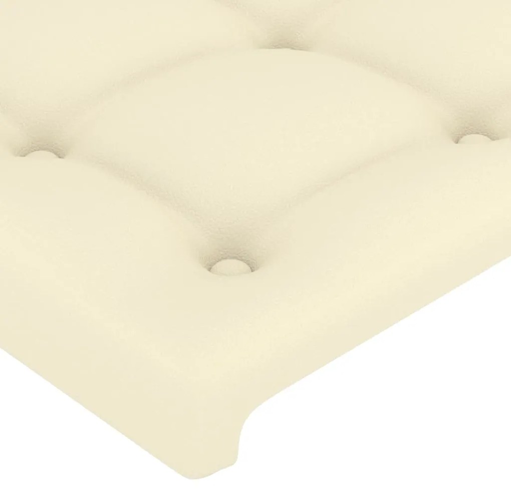 Testiera ad orecchio crema 103x23x78/88 cm in similpelle