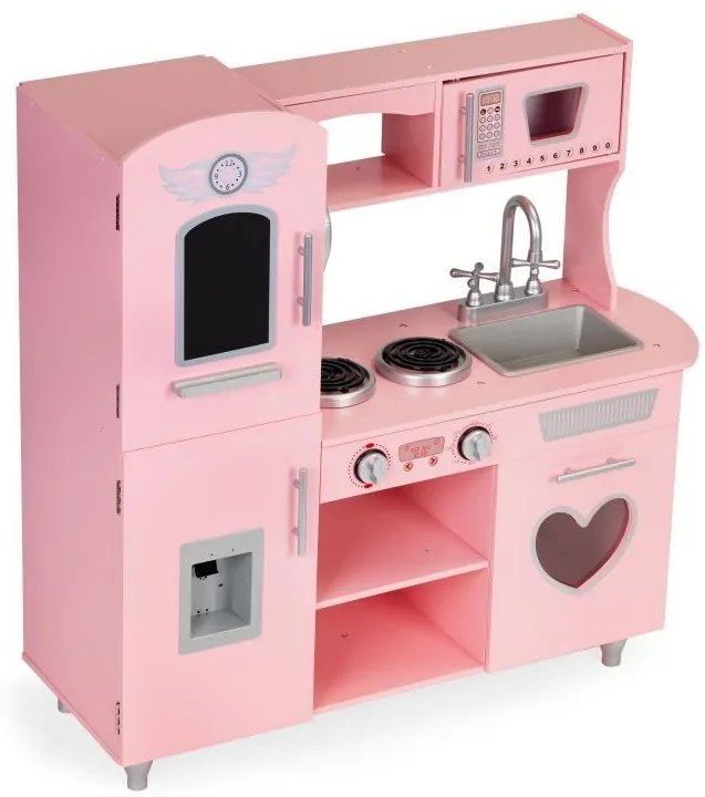 Cucina in legno per bambine in rosa