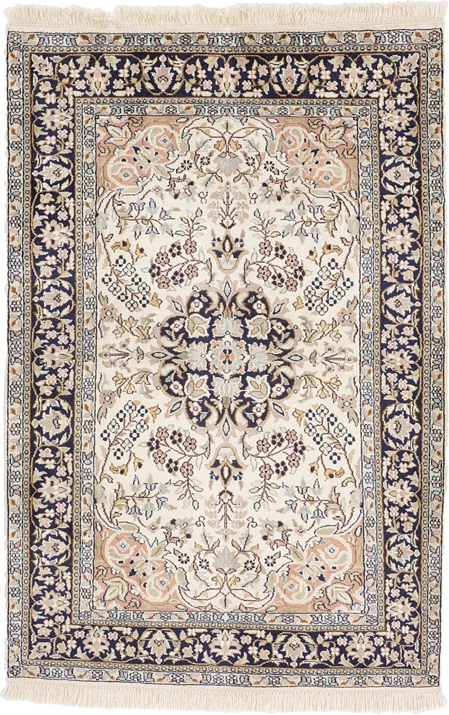 Cashmere Silk Tappeto orientale 120x80 (Indian) Annodato A Mano