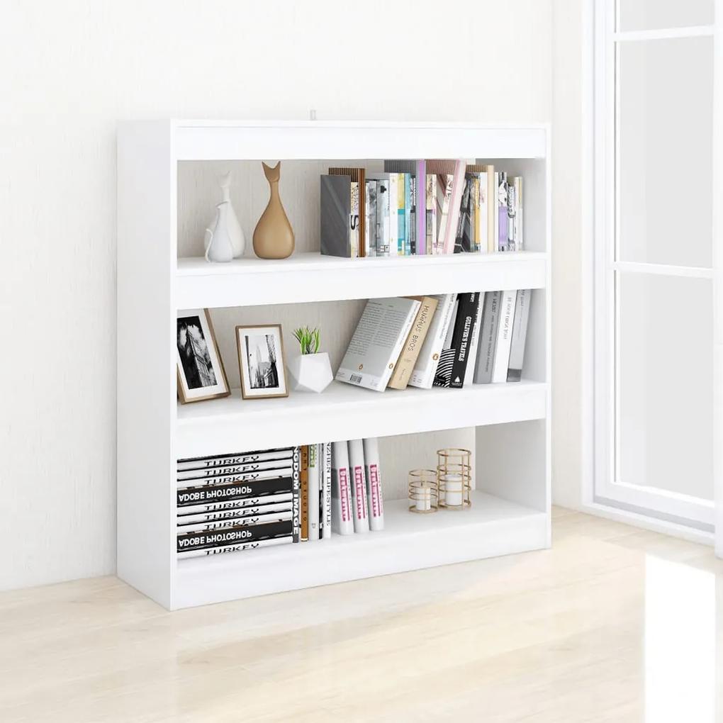 Libreria/divisorio bianco 100x30x103 cm