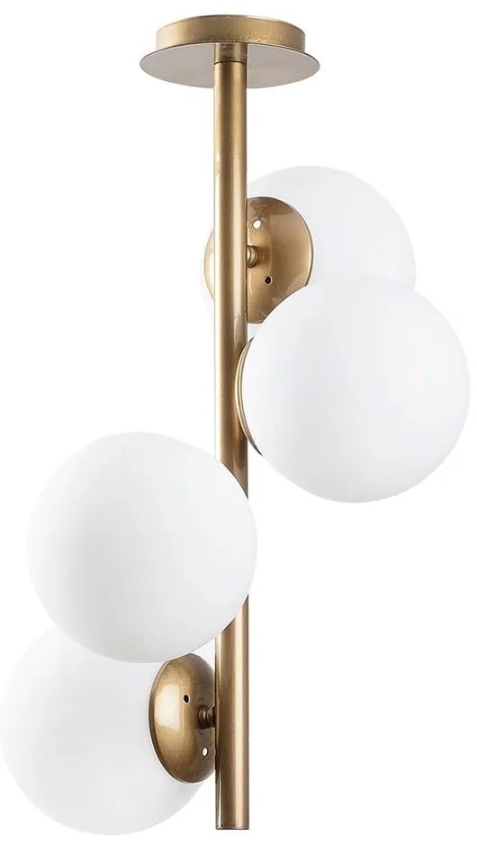 Plafoniera dorata con paralume in vetro ø 15 cm Faze – Opviq lights