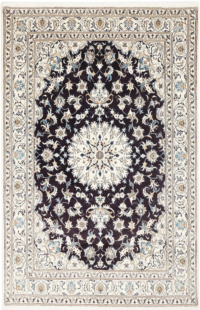 Nain Tappeto persiano 170 x 260 Blu (Iran) Annodato A Mano