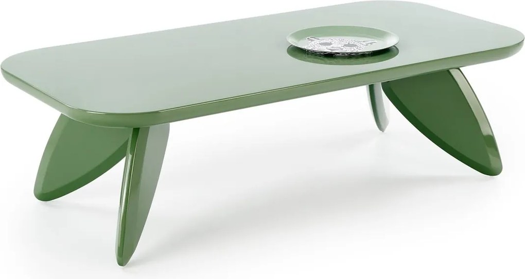 Tavolino Soraya in MDF laccato – verde chiaro – 120x60x36 cm