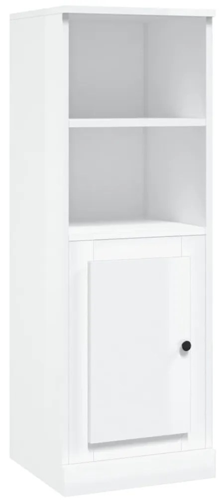 Credenza bianco lucido 36x35,5x103,5 cm in legno multistrato