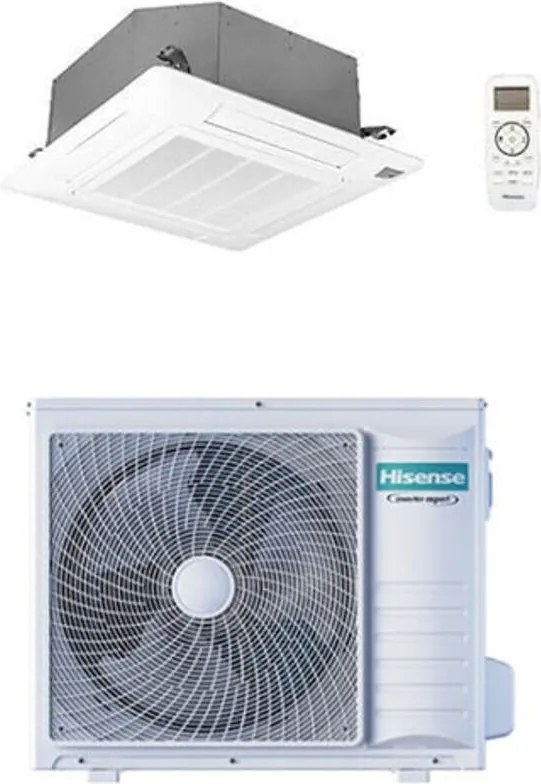 Climatizzatore Condizionatore Hisense Cassetta Round-Flow Serie Super R32 36000 BTU AUC105UR4RKC8 INVERTER Classe A++/A+