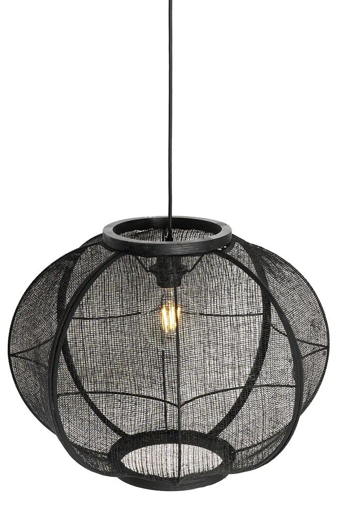 Lampada a sospensione orientale nera 48 cm - Rob