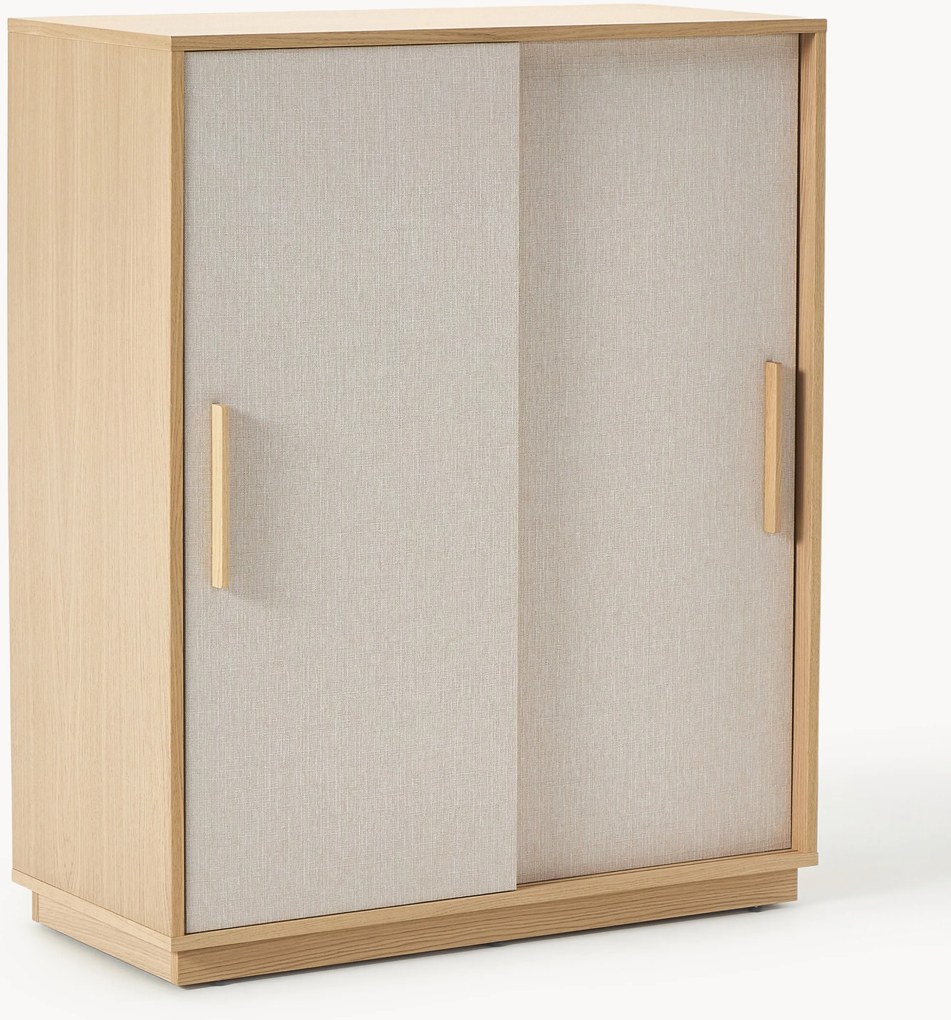 Credenza alta in legno con frontale imbottito Wisp