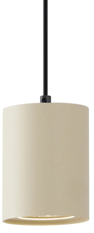 Lampada a sospensione moderna beige con nero per sistema a binario monofase GU10 70mm - Iconic Holt