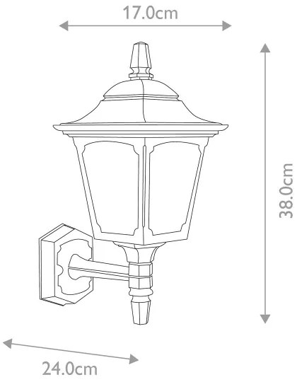 Elstead - Applique da esterno CHAPEL 1xE27/100W/230V IP44