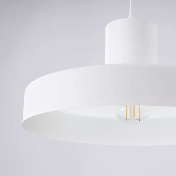 Sollux SL.1702 - Lampadario a sospensione con filo BILO 1xE27/15W/230V diametro 35 cm bianco