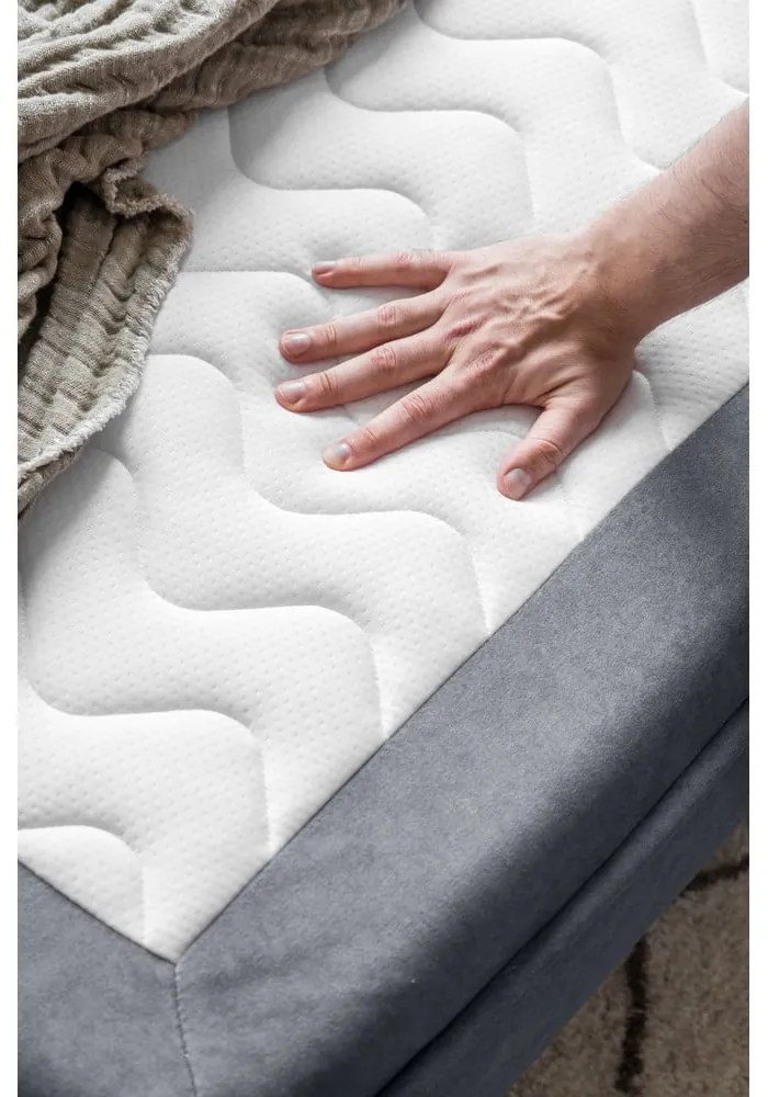 Divano in velluto grigio 225 cm Charming Charlie - Miuform