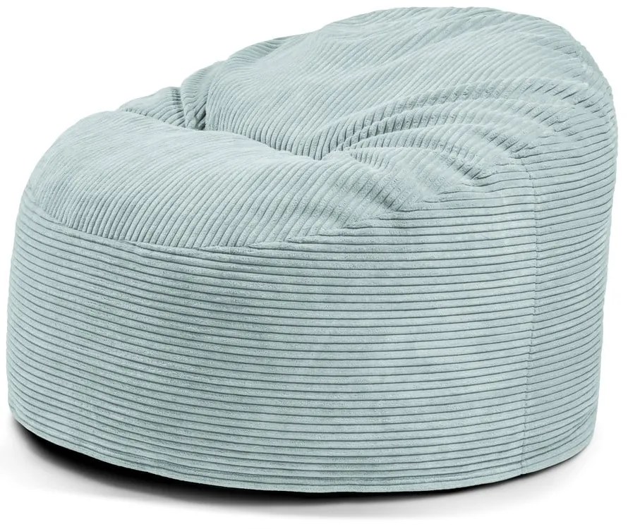 Pouf a sacco per bambini color menta con rivestimento in velluto a coste Om 85 – SLOWDOWN