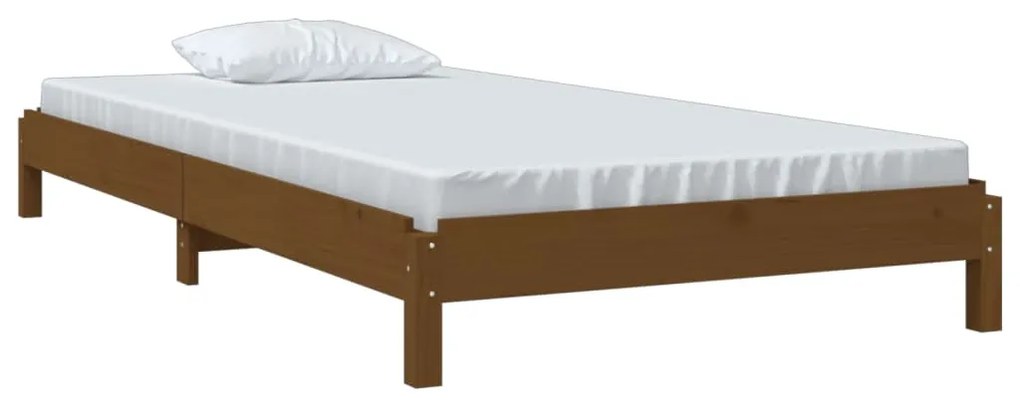 Letto impilabile miele 90x190 cm in legno massello di pino