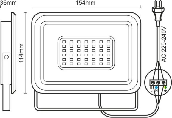 Riflettore LED LED/30W/230V 4000K IP65