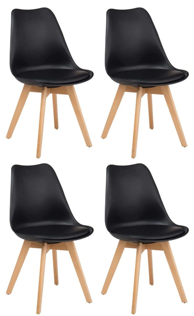 MARGOT - sedia nordica imbottita set da 4