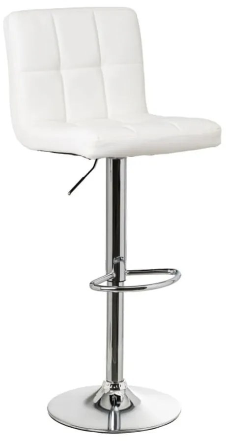 Sgabelli da bar bianchi ad altezza regolabile in similpelle in set di 2 (altezza seduta 93 cm) - Casa Selección