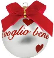 Pallina Natale Ti voglio bene perlata 10 cm