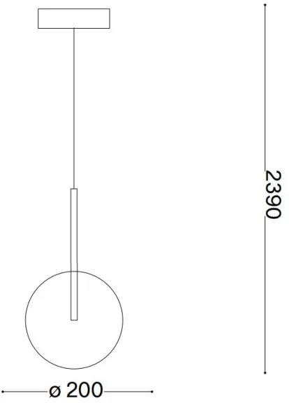 Ideal Lux - Lampadario LED a sospensione con filo EQUINOXE 1xG4/2W/230V diametro 20 cm ottone/limpido