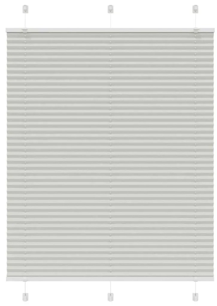 Tenda Plissettata Grigio Chiaro 105x100 Cm Larghezza Tessuto /