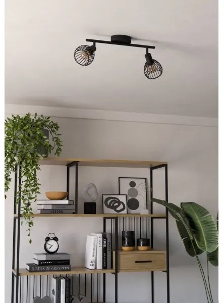 Eglo 901039 - Faretto SONNINO 2xE14/40W/230V nero