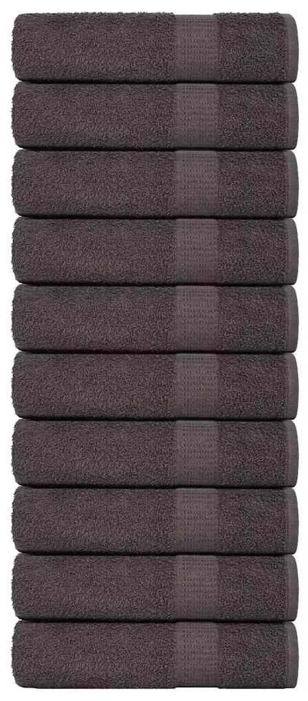 Asciugamani Doccia 10 Pz Antracite 70x140cm 360g/m² 100% Cotone /