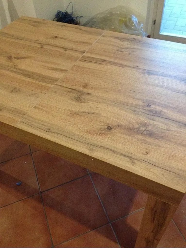 Tavolo da pranzo  allungabile in legno  naturale 160x90 cm