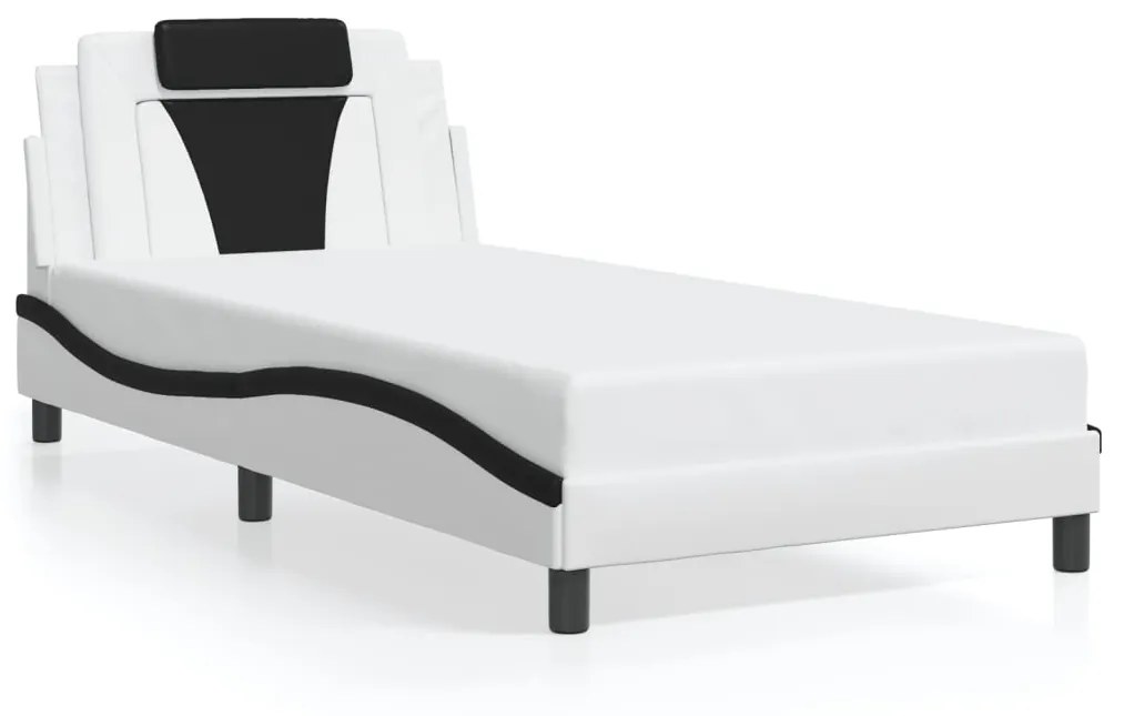 Giroletto Con Luci Led Bianco E Nero 100x200 Cm İn Similpelle /