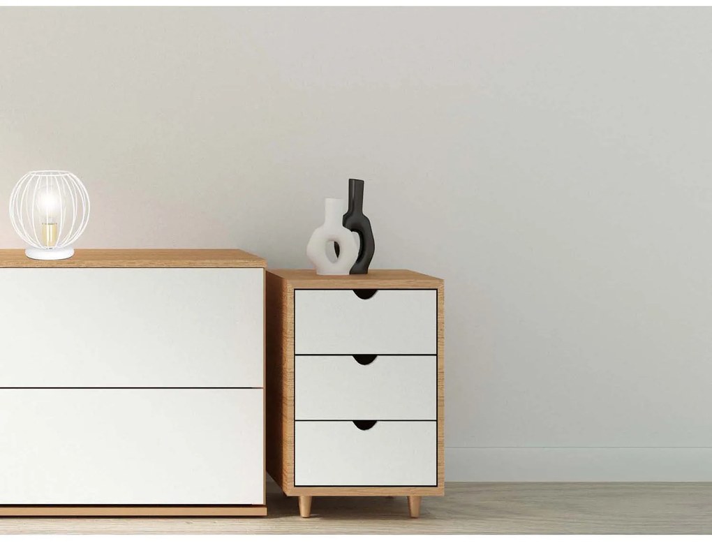 Lampade Da Scrivania Contemporaneo Omoikane Acciaio Bianco 1 Luce E27 Ip20