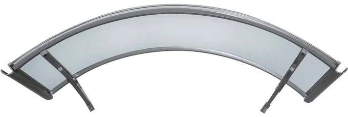 Pensilina Arco in policarbonato grigio L 160 x P 120 cm struttura in alluminio
