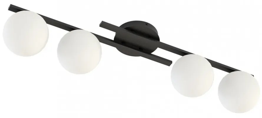 Lampada da soffitto in acciaio KAIRO 4 da interno 4xE14 Colore del corpo Nero e Bianco