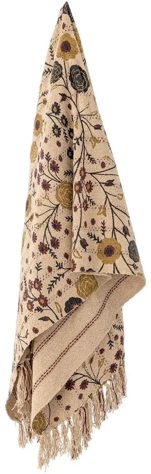 Coperta marrone in cotone riciclato 130x160 cm Eydis – Bloomingville