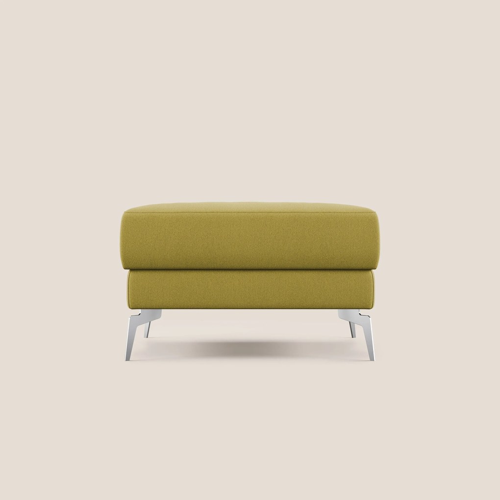 Star Pouf con piedini alti in tessuto smacchiabile T05 giallo