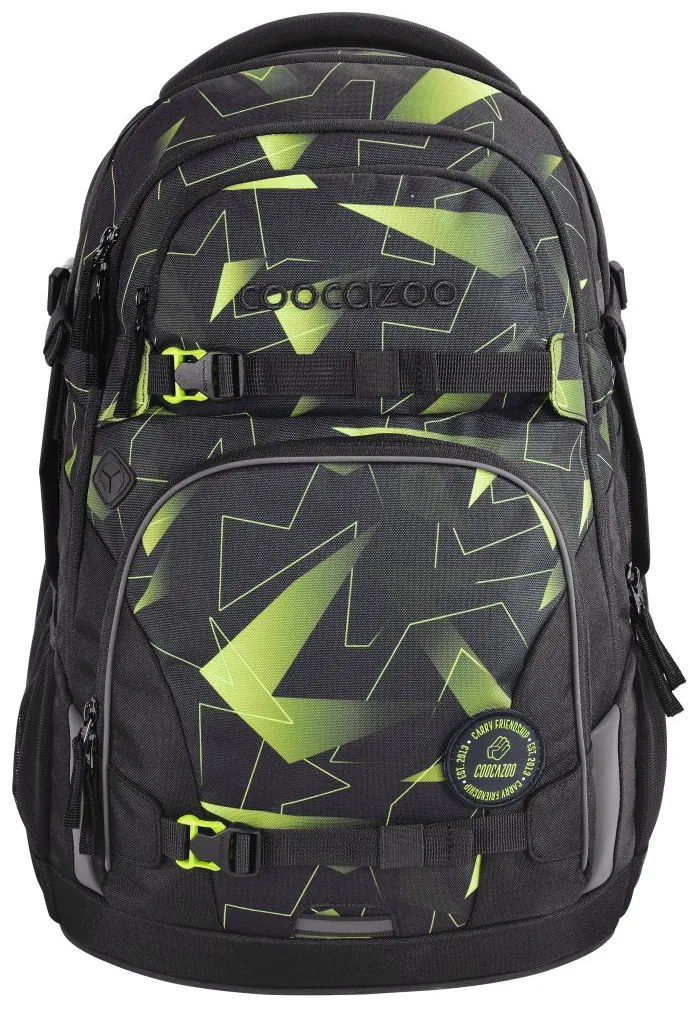 Zaino scuola coocazoo PORTER, Lime Flash, certificato AGR