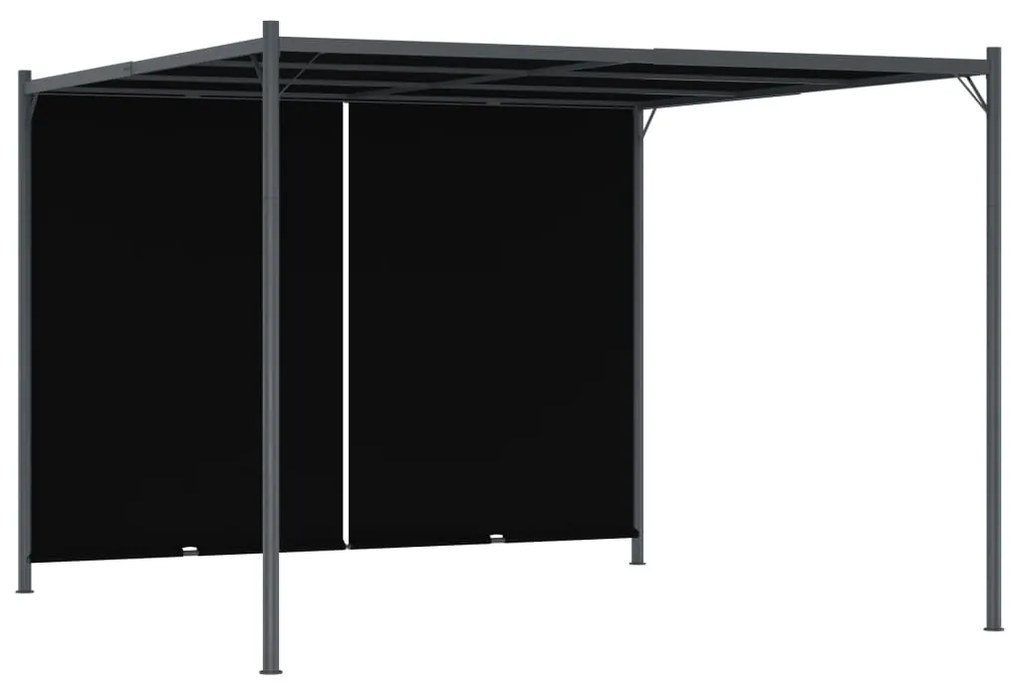 Pergola Da Giardino Con Tetto Retrattile 3x3 M Antracite /