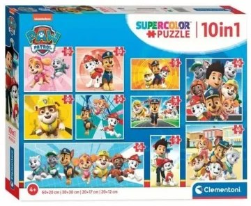 Set di 10 Puzzle The Paw Patrol Clementoni Supercolor 330 Pezzi