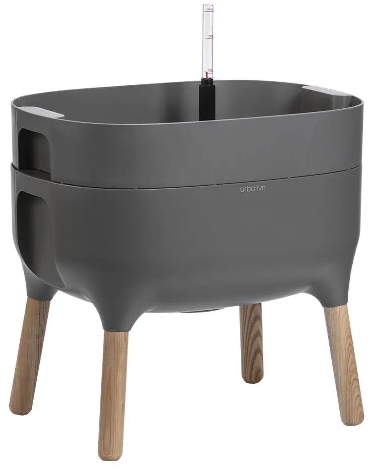 Vaso per coltivazione in plastica con sistema di auto-irrigazione Urbalive – Plastia