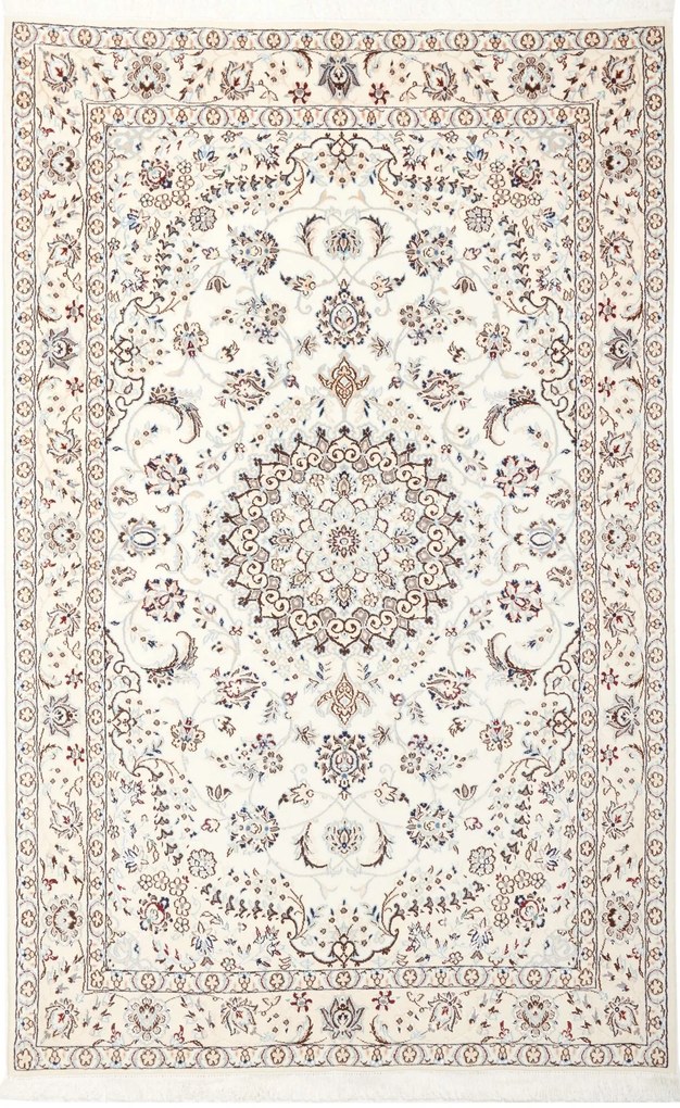 Nain Tappeto 130x210 Beige (Iran) Annodato A Mano