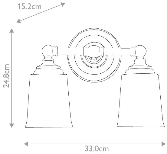 Elstead FE-HUGOLAKE2BATH - Applique LED per bagno 2xG9/3W/230V IP44