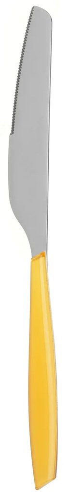 Coltello tavola sfuso giallo in acciaio inox Silhouette